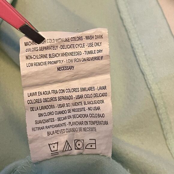 Hind Athletic Tech 1/2 Zip Shirt Jacket Mint Green Knit Long Sleeve Off-Center S - Picture 9 of 9